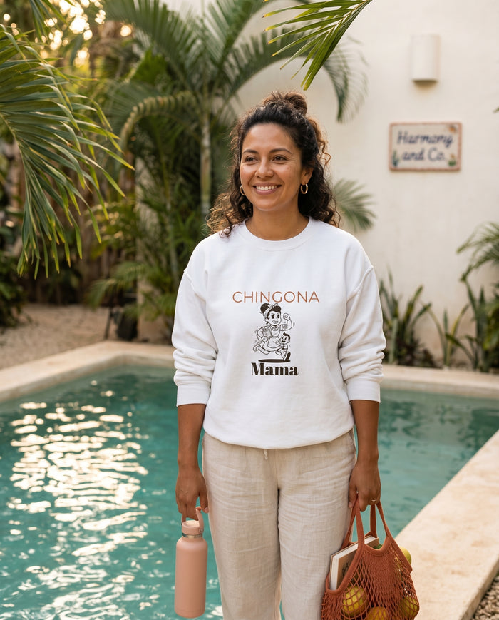 Chingona Mama Sweatshirt for Latina Moms | Cotton Poly Blend Empowering Gift