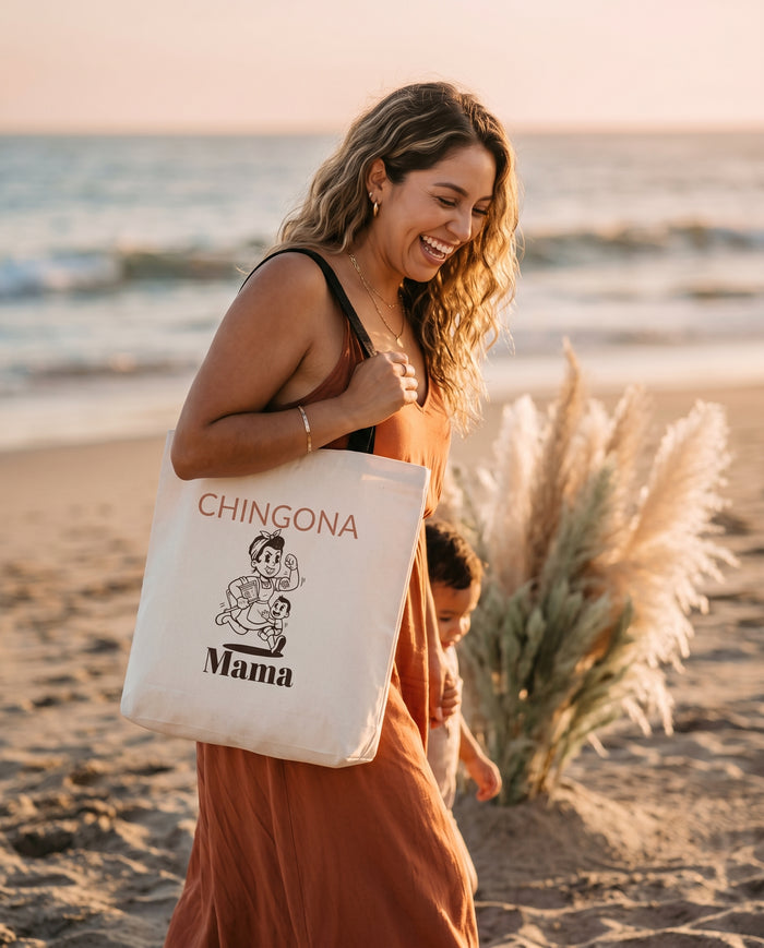 Chingona Mama Tote Bag | Latina Mom Gift | Polyester Bag for Strong Moms